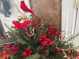 Two Cardinals Winter Centerpiece