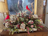 Rustic Eucalyptus/Two Cardinals