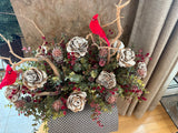 Rustic Eucalyptus/Two Cardinals