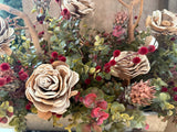 Rustic Eucalyptus/Two Cardinals