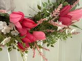 Chiffon Bow/Pink Tulips