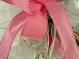 Chiffon Bow/Pink Tulips