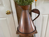 Copper Vase/Yellow & Orange flowers