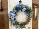 Blue Hydrangea 30” Wreath