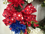 Red, White and Blue 14” wreath