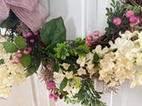 White Lilacs/Pink Berries