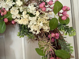 White Lilacs/Pink Berries