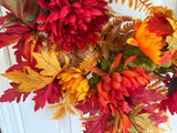 Happy Fall-Mums-Leaves-Ferns