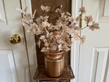 Beige Fall Leaves-Gold Vase