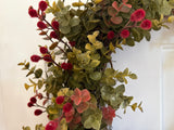 Fall Eucalyptus with cranberries