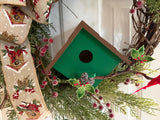 Winter Birdhouse & Cardinals
