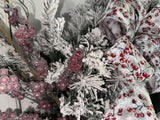 Burgundy Birdhouse in a Winter Wonderland