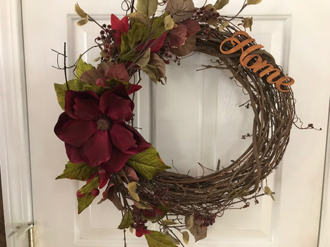 Cranberry Magnolia with Home Sign