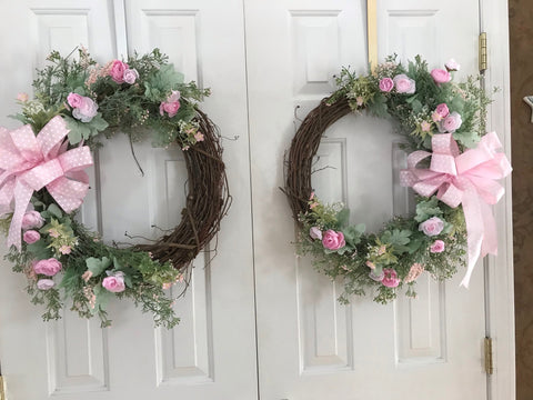 Double Doors/Pink Wild Roses