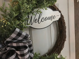 Welcome/Black and White Sign