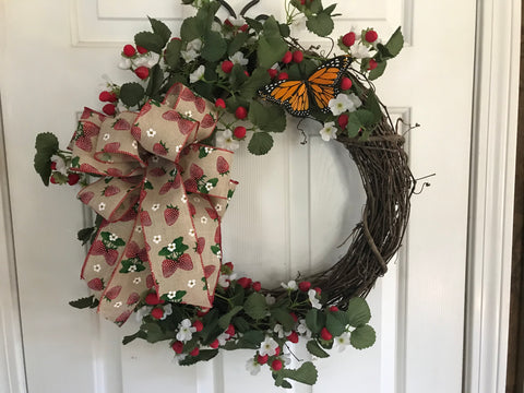 Strawberries and a Butterfly