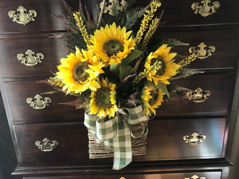 Basket of Sunflowers