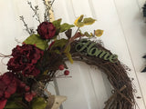 Cranberry Roses Home Sign