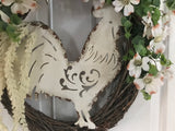 White Rooster Tin/Dogwood