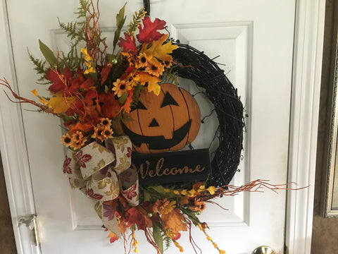 Welcome Jack O’lantern Wreath