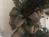 Merry Christmas/plaid bow