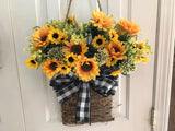 Sunflowers 🌻 in a grapevine Hanging basket