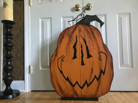 Large Wooden Jack O’Lantern