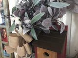 Wren Birdhouse Wreath