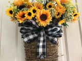 Sunflowers 🌻 in a grapevine Hanging basket