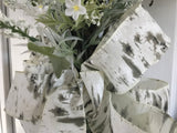 White Ranunculus-Birch Bow-Friends & Family Gather Here