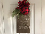 Have Yourself a Merry Little Christmas tin with a Buffalo Plaid Ornament