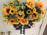 Sunflowers 🌻 in a grapevine Hanging basket