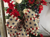 Rustic/Patriotic Wreath with a Rustic Star