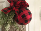 Have Yourself a Merry Little Christmas tin with a Buffalo Plaid Ornament