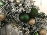 Merry Christmas/Emerald Green Ornaments/Large Winter Bird