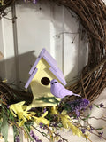 Yellow and Lavender bird house