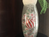 Snowman on a Vase/candy ribbon