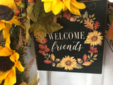 Welcome friends/sunflowers and berries