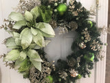 Bronze and Green evergreen wreath