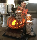 Jack O’lantern on a Spells Book Display