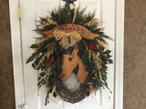 24” Horse Oval Wreath