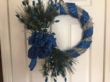 Royal Blue Berries/Hanukkah Wreath