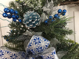 Blue and Silver Wreath/Hanukkah Wreath