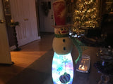 Snowman on a Vase/candy ribbon