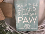 When I Needed a Hand I Found Your Paw/White Willow Wreath