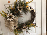 Cream Sunflowers and Acorns/Home