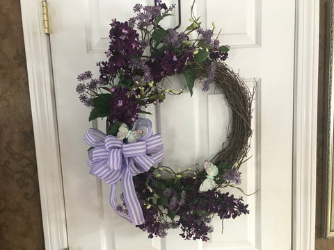 Deep Purple Lilac Wreath