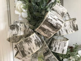 Birch tree Bow White Hydrangeas Home