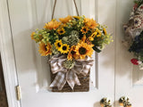 Sunflowers 🌻 in a Grapevine Basket