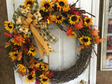 30” Sunflower Wreath